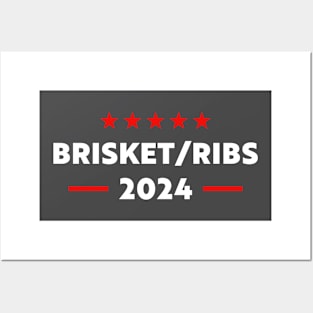 Brisket Ribs 2024 Funny Political Election Posters and Art